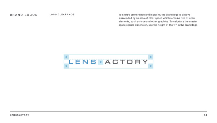 Brand Style Guides LensFactory Logo
