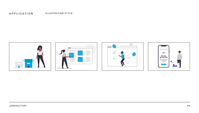 Brand Style Guides LensFactory Illustrations
